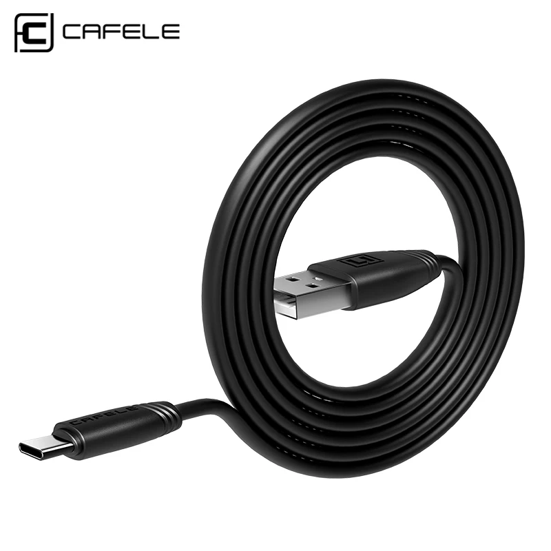 CAFELE плоский USB кабель type C зарядный телефонный кабель для samsung huawei Xiaomi Oneplus телефонный кабель type C порт USB зарядное устройство