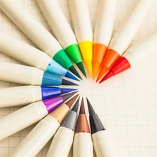 7/14/20 Set Colorful Calligraphy Pen Soft Brush Marker Watercolor Marker Pen DIY Graffiti Manga Drawing Marker Fineliner Marker