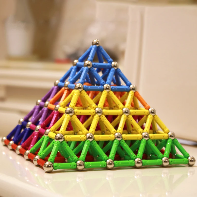 

Magnetic Material Bars Model Building Kits Constructor Metal Balls Blocks Designer Toys Learning Education toy Magnet accessorie