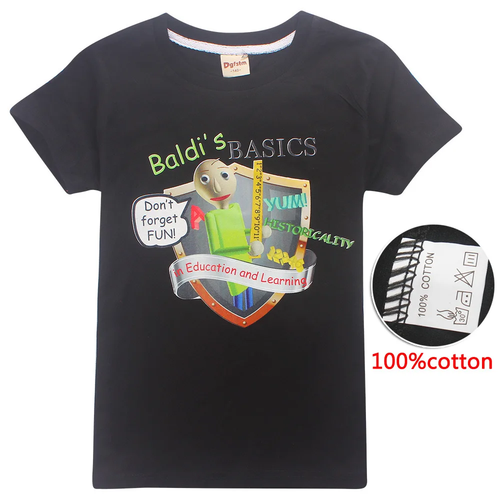 

Baldi's Basics Girls T Shirt 2019 New Summer Ryan Toys Review T Shirt Birthday Boy Kids Christmas Girl Jojo Siwa Tops 100%cotton