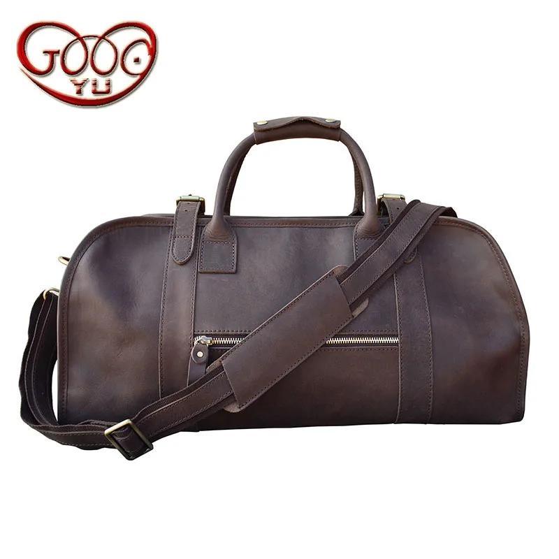 

Europe and the United States retro crazy horse leather travel bag high-quality men's leather handbag first layer of leather shou
