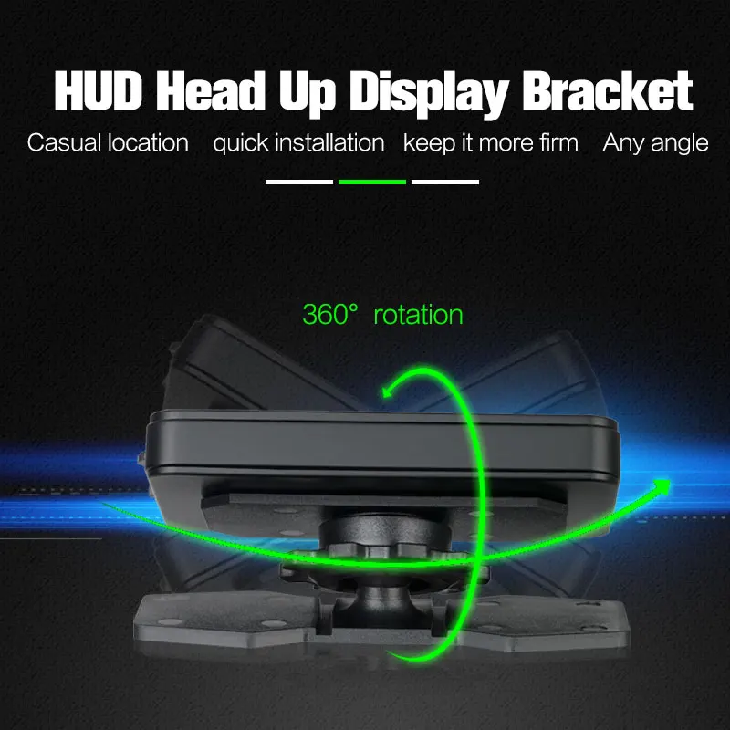 Car HUD Head Up Display Bracket Phone Holder Flexible 360 degree Rotation Holder- Work for HUD Mobile Phone GPS Navigator E-Dog