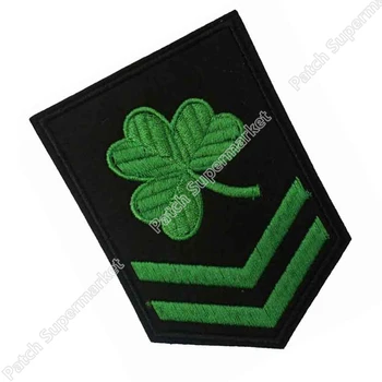 

IRISH CLOVER MILITARY PATCH embroidered BIKER SHAMROCK MC Jacket Back PATCH Iron-on IRELAND EMBLEM Badge Applique Wholesale