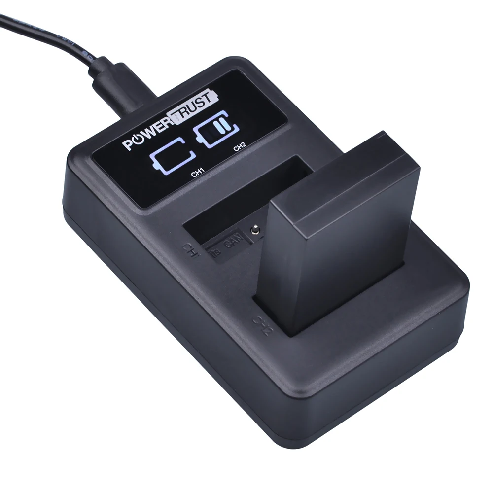 1pcs 1200mah Lpe12 Lpe12 Lp E12 Camera Battery + Led Usb Dual Charger