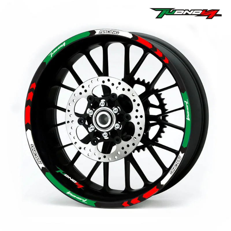 

New high quality 12 Pcs Fit Motorcycle Wheel Sticker stripe Reflective Rim For Aprilia TUONO V4 1100 RR TUONO V4 1100 FACTORY