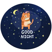 Круглый ковер с рисунком Nordic гостиная спальня детская комната журнальный столик висит корзина компьютерное кресло коврики