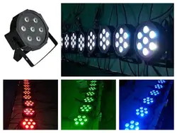 10 шт./лот, ADJ LED Par свет 7x3 Вт RGB 3in1 Тройной плоский Par38 IEC может Slim Mini American DJ этап огни Дискотека Бар DMX