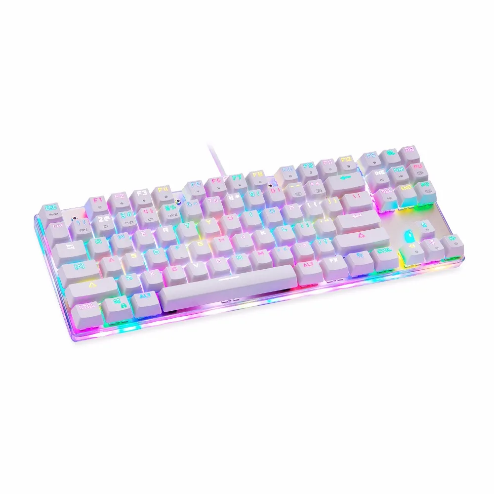 Motospeed K87S Mechanical Keyboard Usb Wired Games Gaming Keyboard 87 Keys Blue Switches RGB LED Backlit Anti-Ghosting for Gamer Motospeed K87S Mechanical Keyboard Usb Wired Games Gaming Keyboard 87 Keys Blue Switches RGB LED Backlit Anti-Ghosting for Gamer