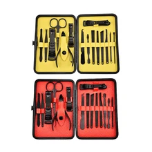 15 шт./компл. маникюрный набор машинка для стрижки ногтей Earpick Груминг кусачки для педикюра толкатель набор резцов для мужчин и женщин с сумкой