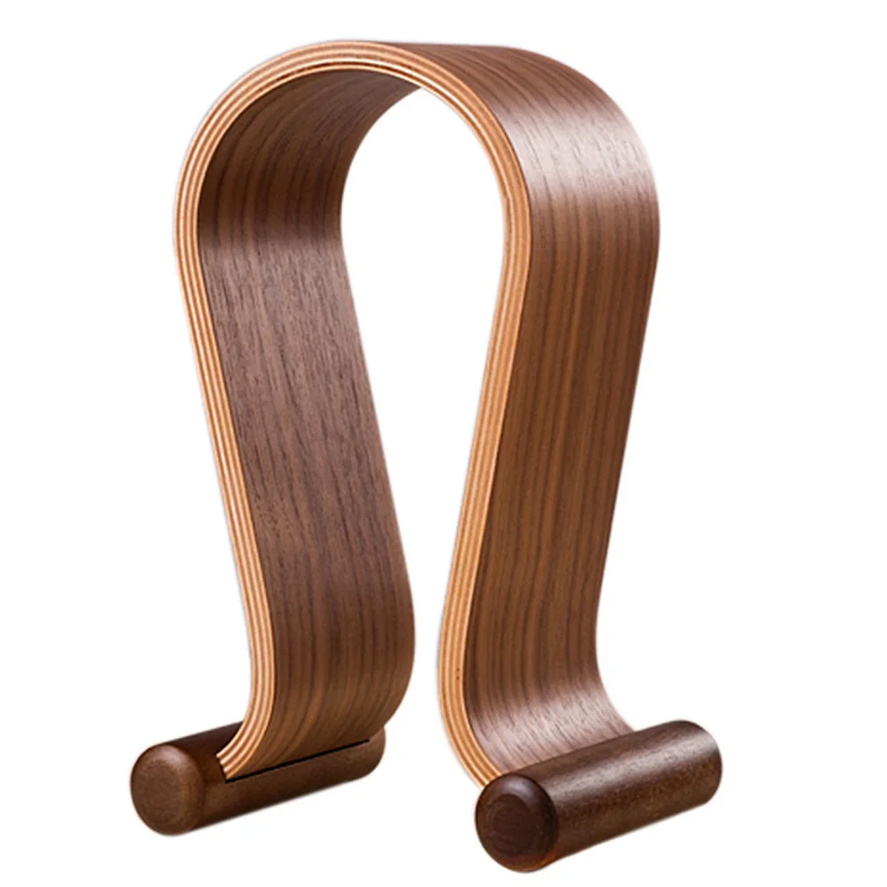  Wooden Walnut Wood Headphone Gaming Headset Display Stand Holder Hanger for headset headphone earph