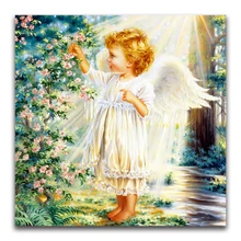 5d Заказная Алмазная картина ангел ребенок ручной вышивки крестом Рождество Санта Клаус hibah домашний декор pintura Диаманте понто Круз фильм