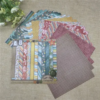 

24 sheet 6"X6"tortoise the flower patterned paper Scrapbooking paper pack handmade craft paper craft Background pad