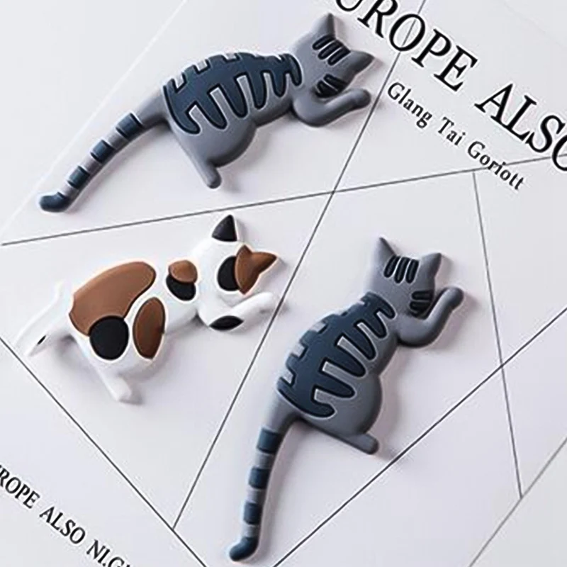 

Cute cartoon cat fridge magnet decorative hook message board magnetic stickers Newest Cute Cartoon Cat Fridge Magnet Hook