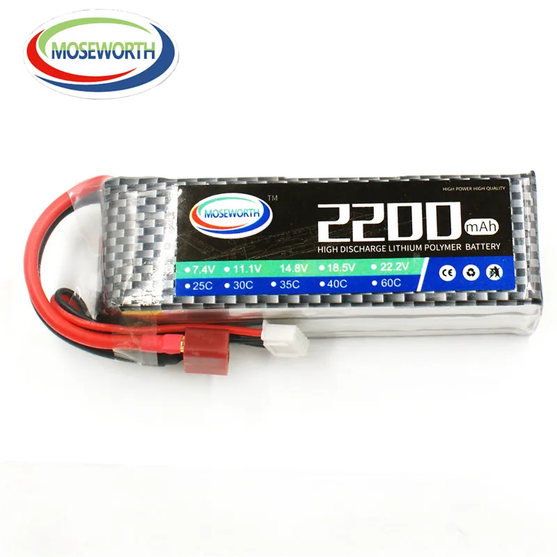 MOSEWORTH 4S RC lipo батарея 14,8 v 2200mAh 60C для rc вертолета rc автомобиля rc лодки квадрокоптера литий-полимерная батарея