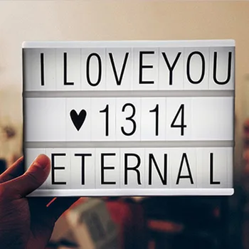 

Woodpow A4 A5 A6 Size Led Night Light Box LED Cinema Light Box Cinematic Lightbox USB Night Light Lamp DIY Letters Combination