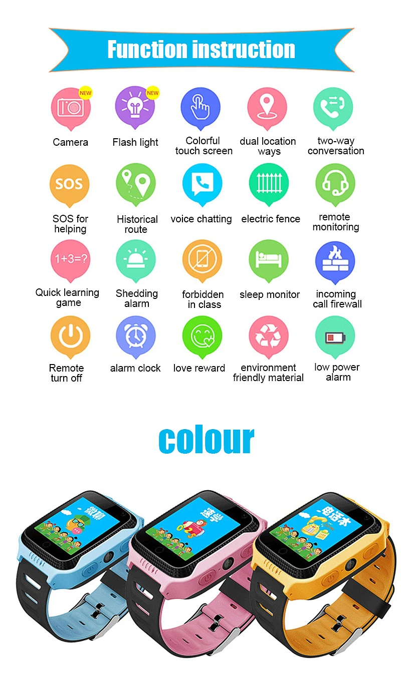 MOCRUX Q528 GPS Smart Watch With Camera Flashlight Baby Watch SOS Call Location Device Tracker for Kid Safe PK Q100 DZ09 Q18 (2)