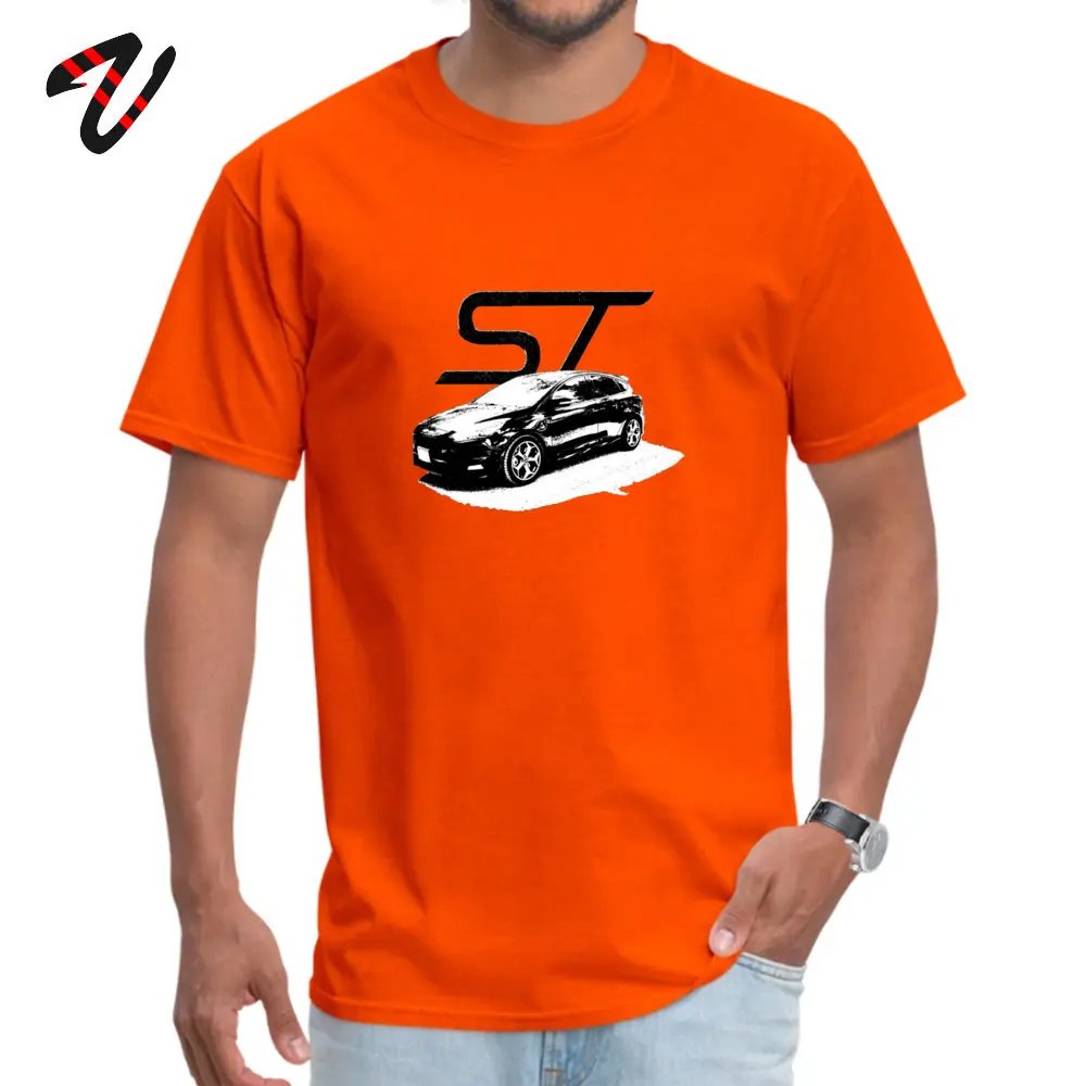 Normal Crewneck T Shirts Summer Autumn T Shirt Short Sleeve Classic Pure Cotton Cool Tops & Tees Casual Mens Top Quality Focus ST Wear your Passion 14019 orange