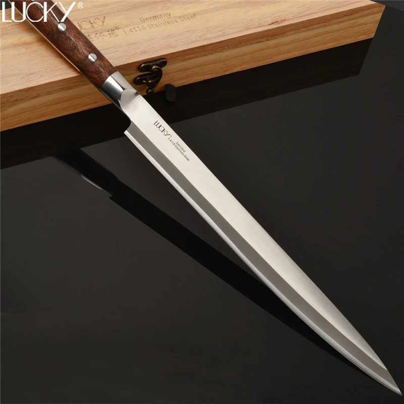 Japanese Sushi Deba Knife for Kitchen German 1.4116 Stainless Steel Yanagiba Filleting Sashimi Knives with Rosewood Handle 8G
