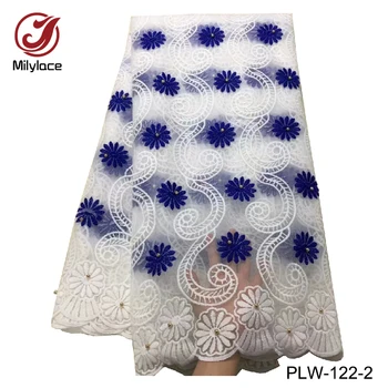 

Milylace double color beads tulle lace fabric embroidery net lace material wholesale african lace fabric for party PLW-122