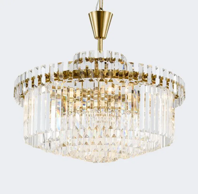T Retro American Gold Crystal Pendant Light Iron For Dining Room T Retro American Gold Crystal Pendant Light Iron For Dining Room Restaurant Bedroom Study Living