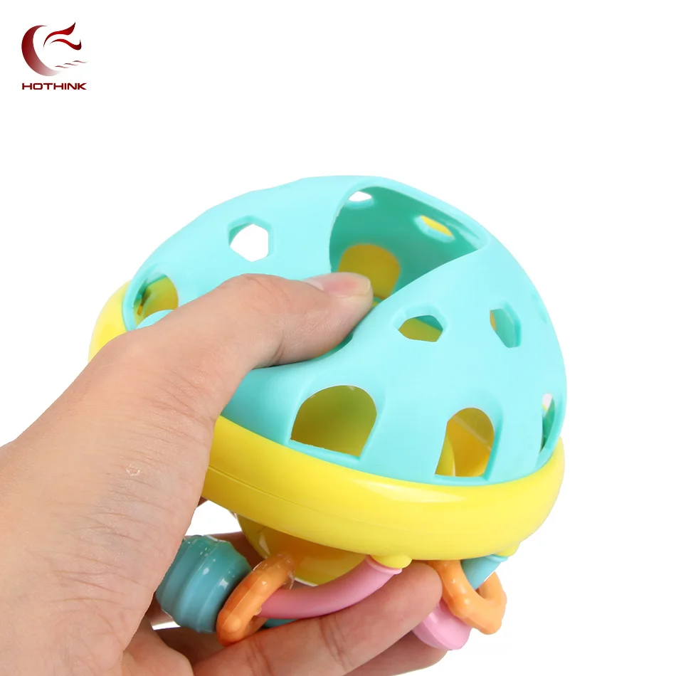 HOTHINK детские погремушки игрушки схватив Десен Мяч Пластик ручная погремушка лицо обезьяны веселые развивающие мобильные игрушки подарки на день рождения