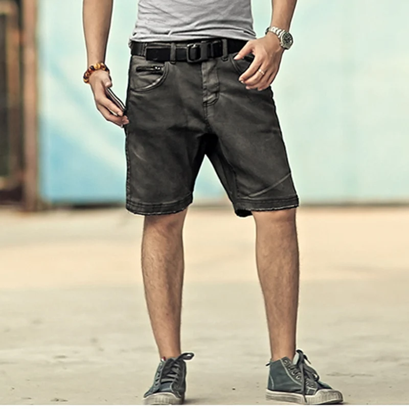 Метросексуал Для мужчин Новые Летние Ретро Slim Fit мыть джинсы мужские черные