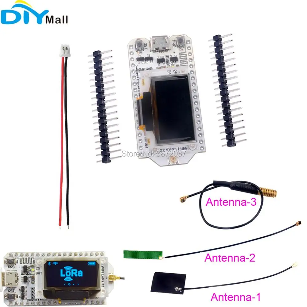 433 МГц 0,96 OLED ESP32 макетная плата LoRa модуль приемопередатчик Wi-Fi IOT SX1278 антенна 1,25 мм JST разъем