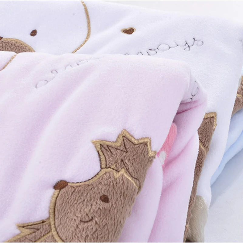Мягкое флисовое детское одеяло, зимнее Пеленальное Одеяло с мультипликационным рисунком для новорожденных и детский Пеленальный Комплект постельного белья