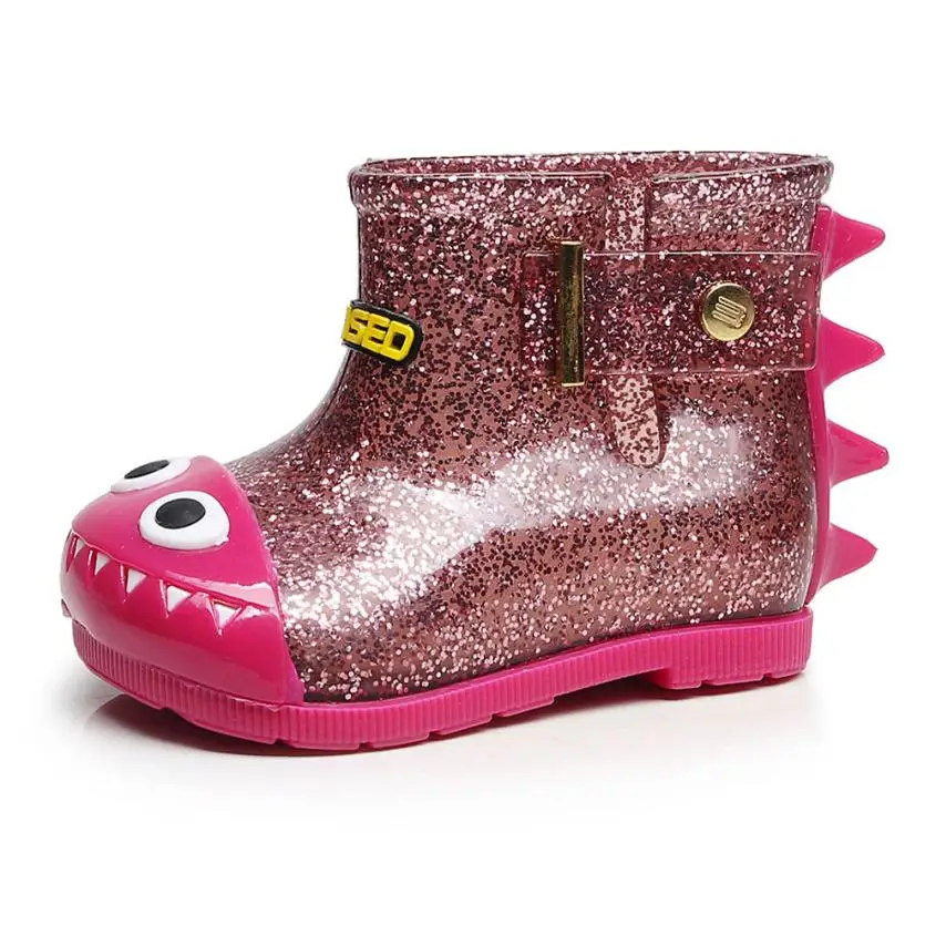 

Dinosaur Cartoon Boy Boots 2019 Baby Rain Boots Children shark Rain Shoes Waterproof Child Rubber Boots Jelly Soft Infant Shoes