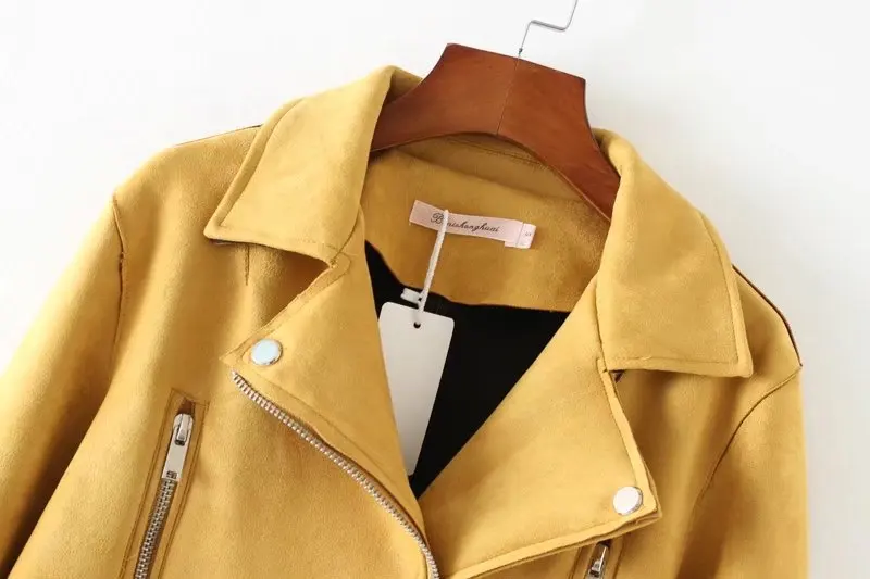 Куртка женская замшевая короткая из ПУ кожи на осень|suede leather jackets women|designer womenleather