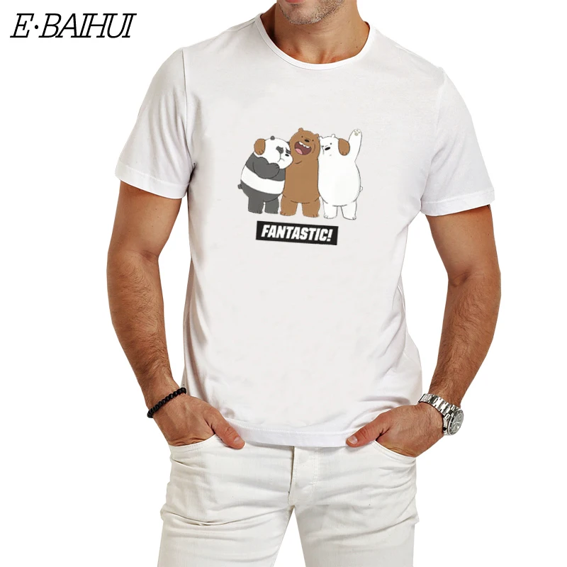 

E-BAIHUI new fashion print T shirt men brand clothing new design summer T-shirt male t shirts top quality 100% cotton Tees T-47