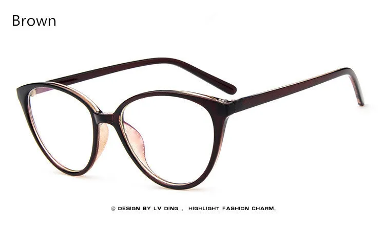 Boyeda бренд Модные женские туфли миопия очки кадр кошачий глаз оптические очки кадр Винтаж Ретро зрелище очки - Цвет оправы: Brown