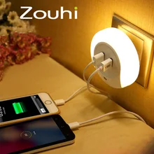 Высокое качество 5V2A Usb настенное зарядное устройство адаптер с Led Ночной светильник восприятие для iPad/ASUS Tablet PC быстрая зарядка дома путешествия