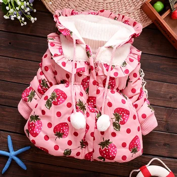 

free shipping children and girls cashmere coat jacket female baby winter jacket thick cotton 0-3 years old children