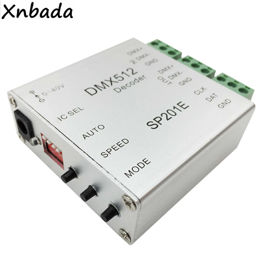 DMX512 декодер DMX контроллер для светодиодов для WS2801 WS2811 WS2812B Светодиодная лента модули Поддержка 2048 Пиксели DC5-40V