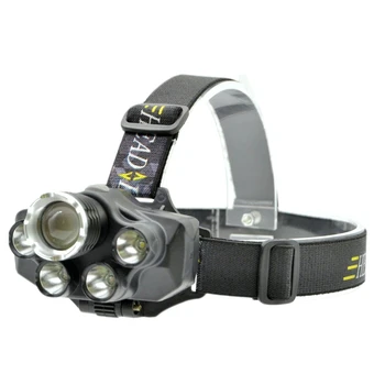 

Headlights Flashlight Outdoor Led Zoom Headlights Long Shot Night Fishing Eu Plug