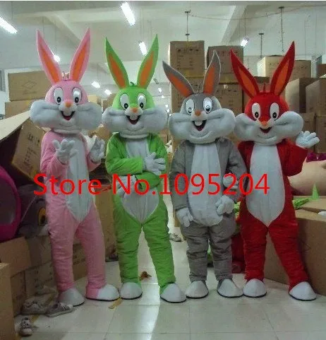 Cosplay&ware High Adult Size Cartoon Bugs Bunny Rabbit Mascot Costume Cosplay Halloween Christmas Crazy -Cosplayware Store