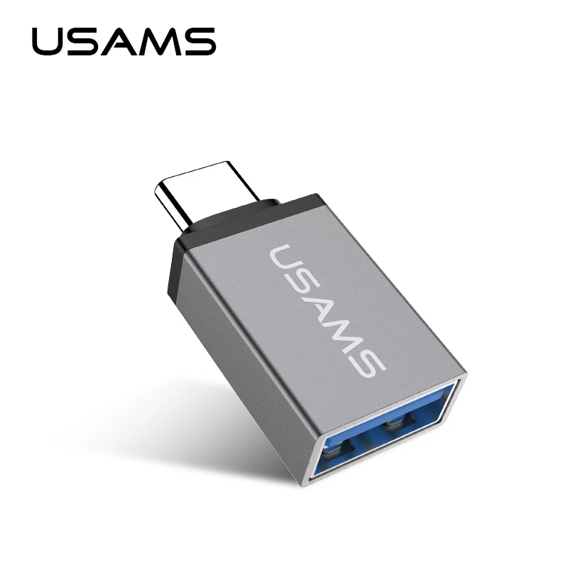 USAMS металлический USB C Type папа к 3 1 Женский Для xiaomi 4c конвертер адаптер OTG функция