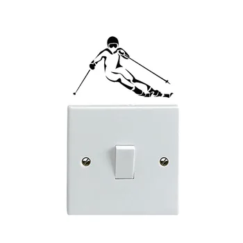 

Personalized Double Plate Ski Sport Vinyl Switch Sticker Wall Decal 5WS0504