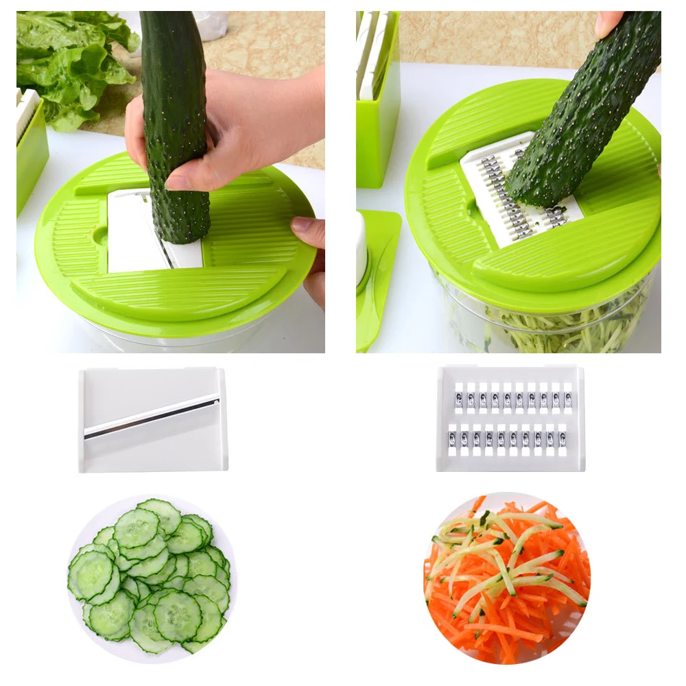 Multifunction Household Manual Food Slicer Vegetable Fruits Cutter Five