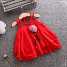 Модная одежда для малышей для новорожденных милый комплект одежды для маленьких девочек без рукавов; блуза с длинными рукавами футболка с цветочным принтом; сезон Лето Топы