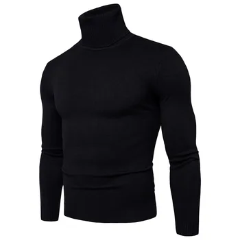 

Sweater Pullover Men 2018 Male Brand Casual Slim Sweaters Men High Quality Solid Color Hedging Turtleneck Men'S Sweater
