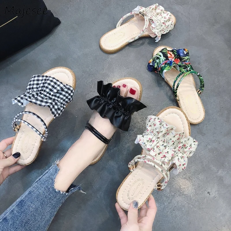 

Sandals Women Japanese Style Sweet New Students Flower Trendy Shoes Womens All-match Beach Cute Simple Leisure Soft Chic Ladies