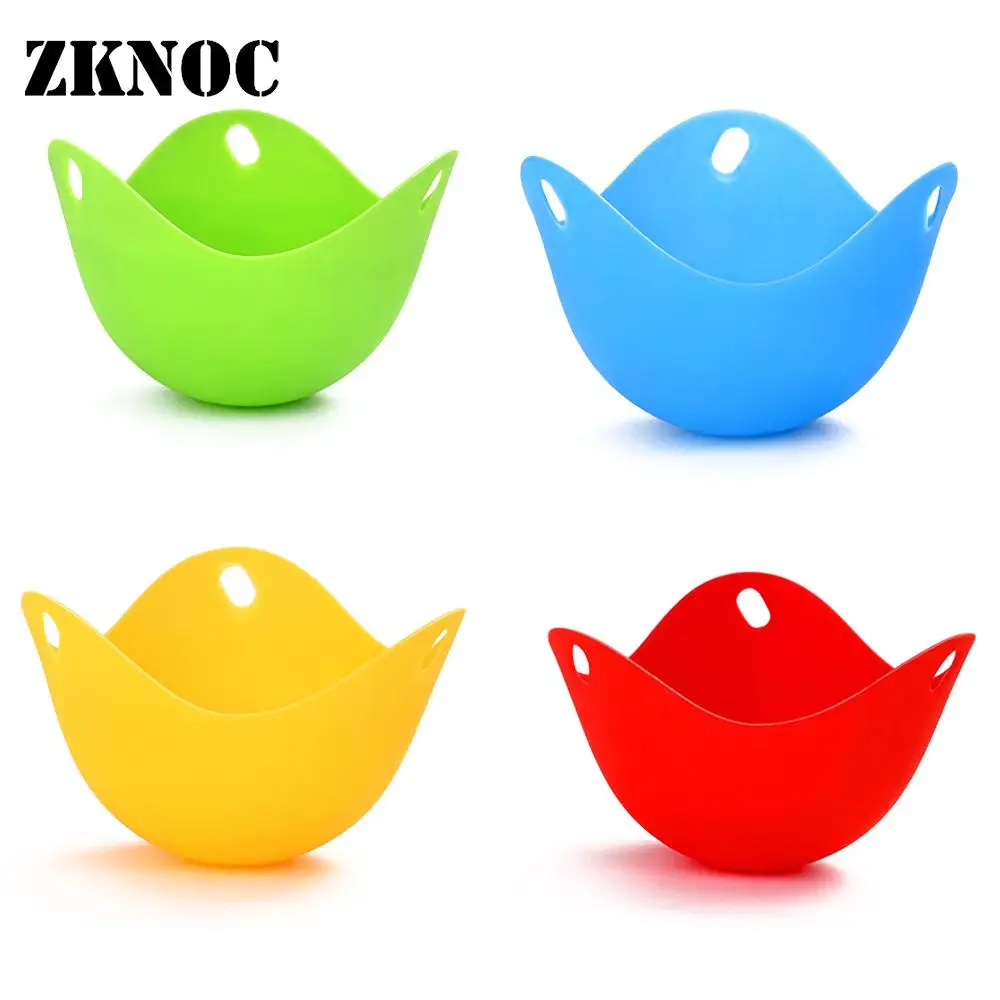 

1pc/4pc Heat-resistant Reusable Silicone Egg Cookware Mould Poach Microwave Cooker Pod Kitchen Household tool Poached Baking