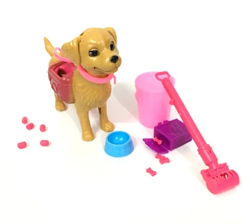 

NK One Set Plastic Dog Pet For Barbie Doll Girl Dollhouse Furniture Funny 1:6 Doll Training Accessories Toys Bone 1X000 DZ