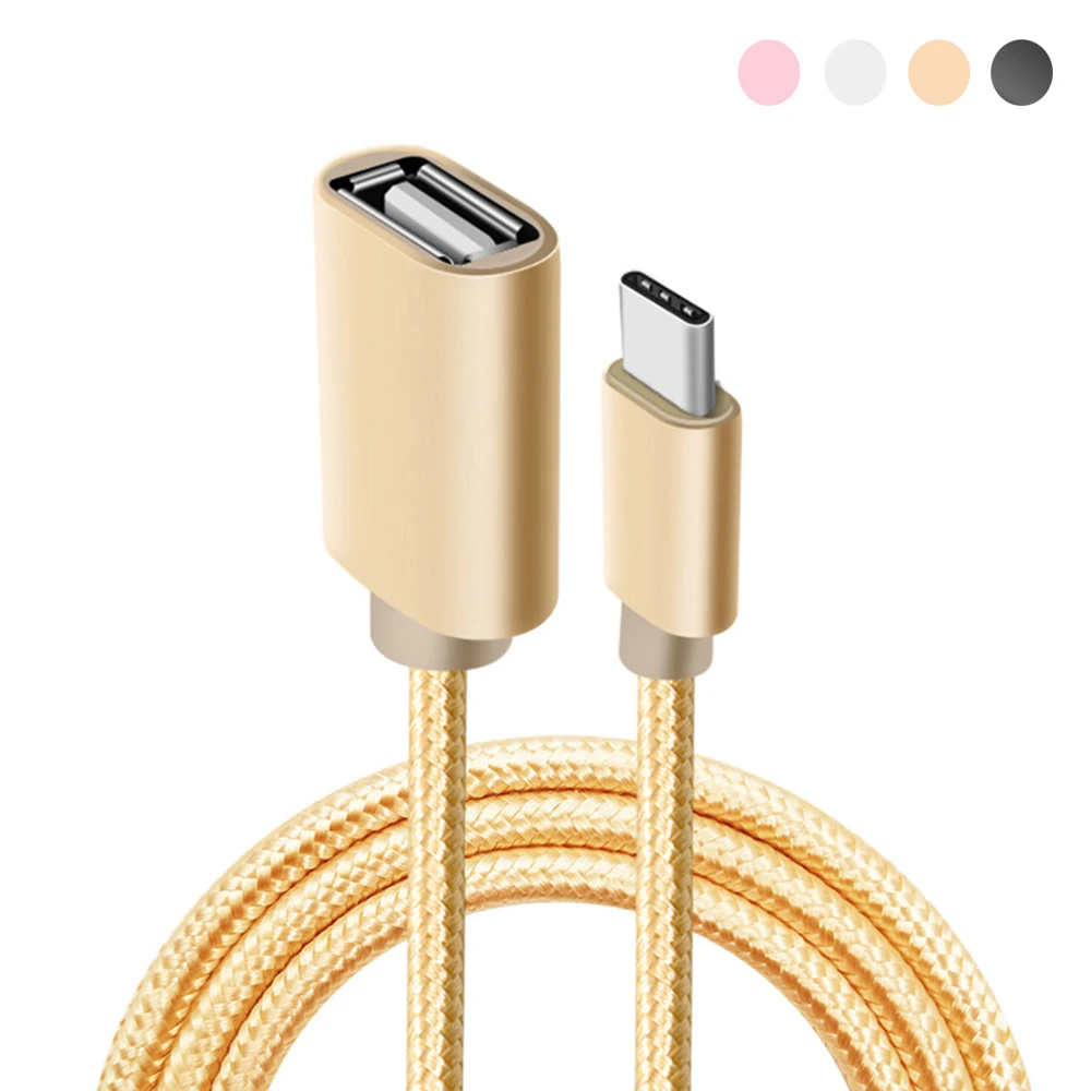 

1PC Universal Data Cable Male to Female USB Type C to USB 2.0 Converter OTG Adapter For Samsung Android Phone