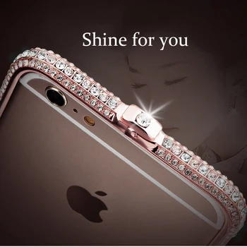 

Luxury fashion Rhinestone Frame Case for For iPhone 8 7 6 6s plus Glitter Case for iPhone xr xs max x xs Metal Diamond Case girl