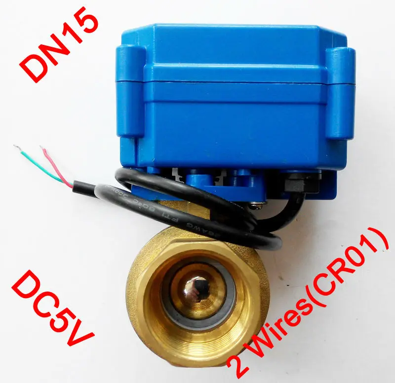 1/2" Electric valve Brass DC5V Motorized with 2 wires control DN15 ball whole sale price | Обустройство дома
