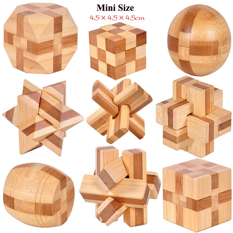 

3D Interlocking Star Wooden Burr Puzzle Kong Ming Brain Teaser Intelligent Toy Children Educational Toys Kids Gift