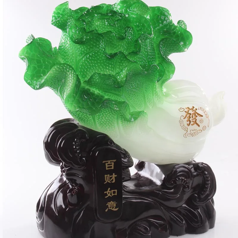 One hundred imitation jade cabbage fiscal wishful resin ornaments crafts creative gifts home